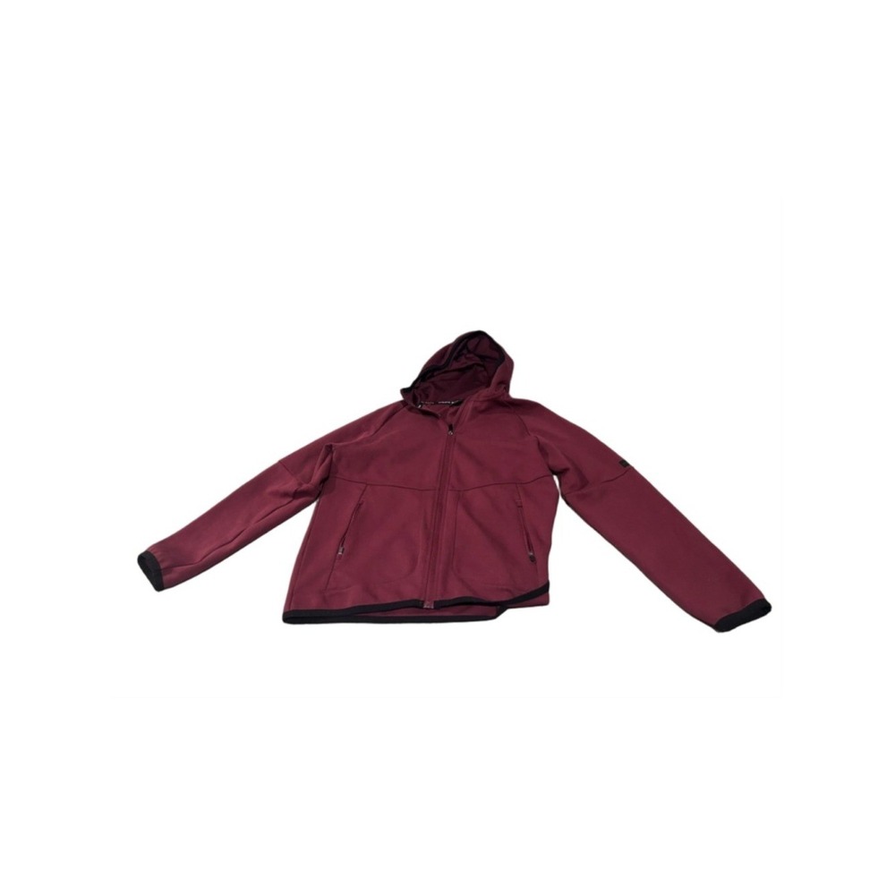 Athletic Works Full Zip Hoodie Boys XL 14-16 Maroon Excellent Tech Fleece